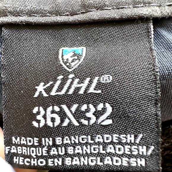 Kuhl Renegade Afire Chino Pants Straight UPF 50+ Hiking Outdoor Koal Black 36x32 - Picture 3 of 7